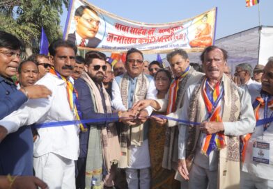 डॉ, अंबेडकर जन्मोत्सव पर निकाली भव्या शोभा और धम्म यात्रा